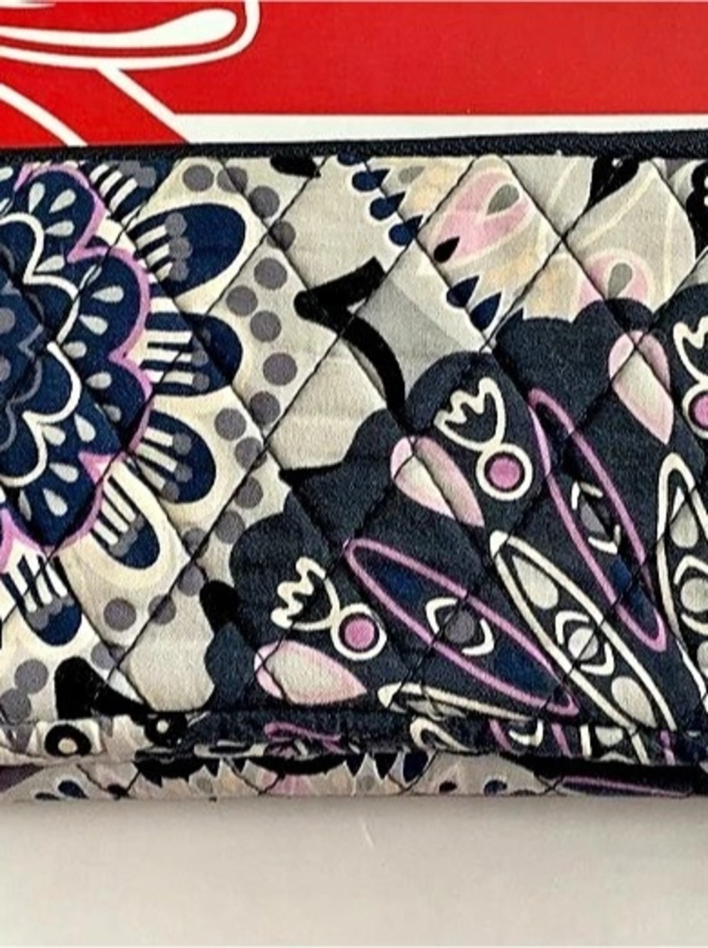 Vera Bradley Turnlock Wallet Purple & Blue